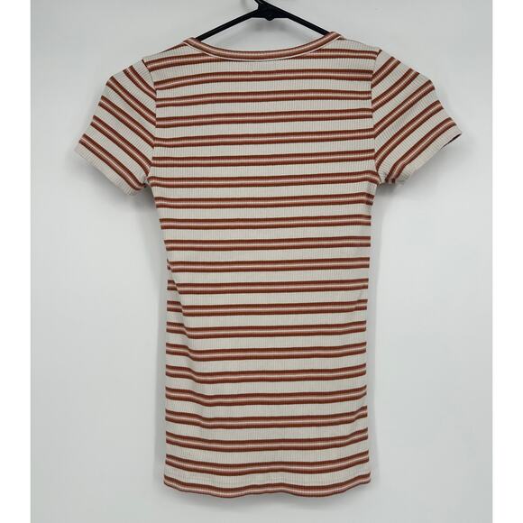 Faherty Freestyle Rib Knit Tee Toulouse Stripe - Picture 6 of 8